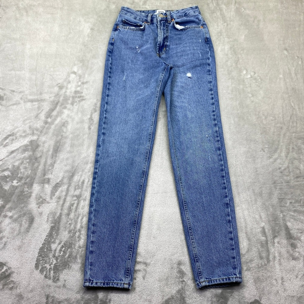BDG Urban Outfitters Mom High-Rise Jeans Medium Wash‎ Distressed Sz 24 Fits 23"